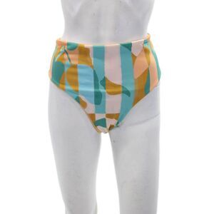Nomads Womens Playa Bikini Bottoms - Expressivo Print And Peach Size 2XL